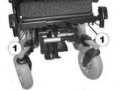 Invacare TDX SP2 Series Ruuvit, joilla sivulle asennettujen jalkatukien leveys voidaan säätää, ovat istuimen (1)