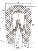 Muotonauhat U-reunasuojanauha PVC 9,5/6,5mm - Metallirunkoinen reunasuojanauha -