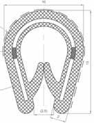 10520003326 U-reunasuojanauha PVC 9,5/6,5mm A1 013 1-2mm mst 100m/kieppi m