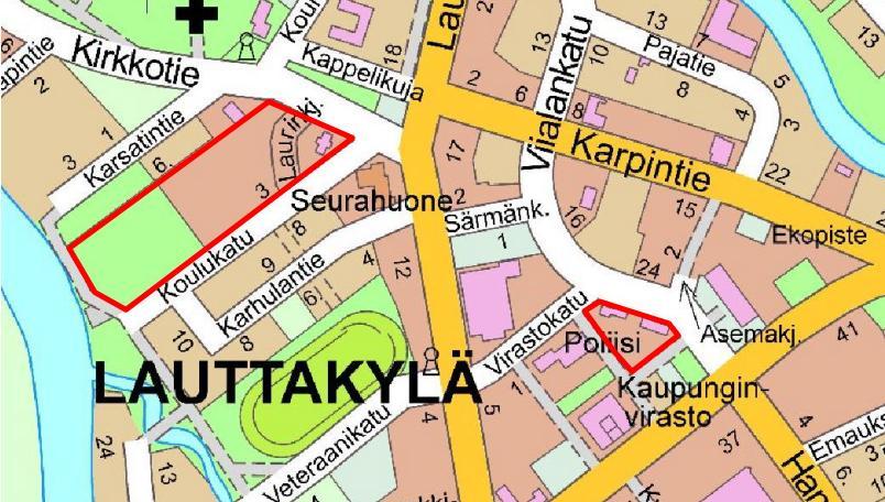 Sivu 17 VIREILLÄ OLEVAT ASEMAKAAVAT Vanhan kivikoulun ympäristö sekä Viialankatu 25 ja 27 asemakaavan muutos Alueiden asemakaavojen muutosten vireille tulo käsiteltiin Huittisten