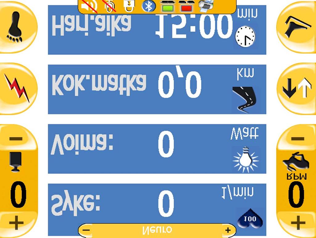 11.3 Näyttöyksiköt 1 2 3 4 5 6 7 14 13 12 11 10 9 8 Näyttö ennen harjoituksen alkua 2 3 5 4 6 15 Näyttö harjoituksen aikana (1) Harjoitusohjelman