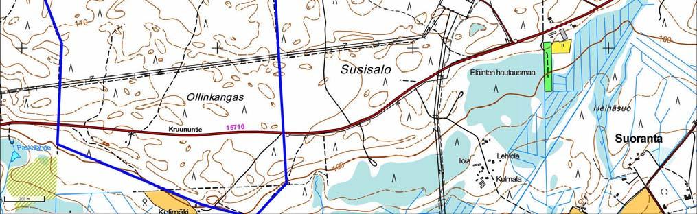 Metsät ovat lähes kauttaaltaan kuivan ja tuoreen kankaan männiköitä, vaikka pieniä sekametsäkuvioita toki siellä täällä onkin.