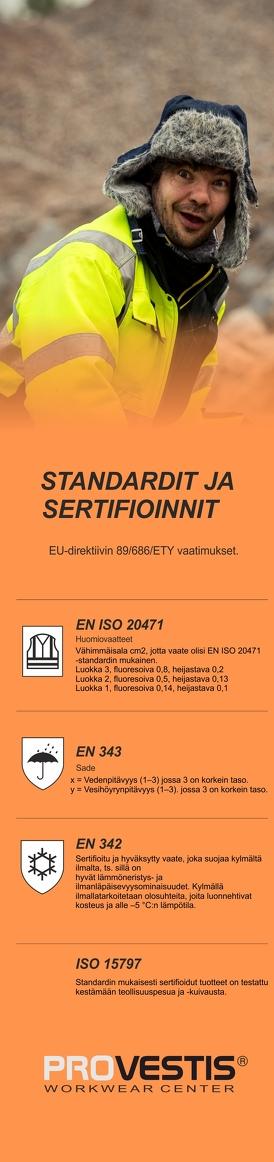 YKK-vetoketju. Housut lk2 (RT) Housut lk2 (RT) 6015 85,57 Koot: 44-64, 85 % polyesteri, 15 % puuvilla 310 g/m².