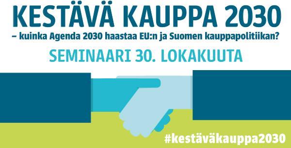 johdonmukaisuutta suhteessa Agenda 2030 tavoitteisiin. Lisäksi hankkeen teemoista viestittiin sosiaalisessa mediassa.
