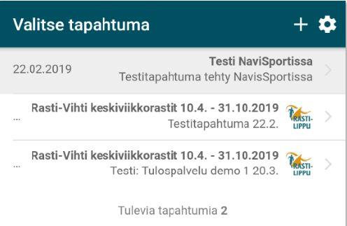 5 NaviSportin käyttö: Avaa NaviSport laitteen alareunan kuvakkeesta. Kirjautuminen tulisi tapahtua automaattisesti, jos sovelluksesta ei ole kirjauduttu ulos.