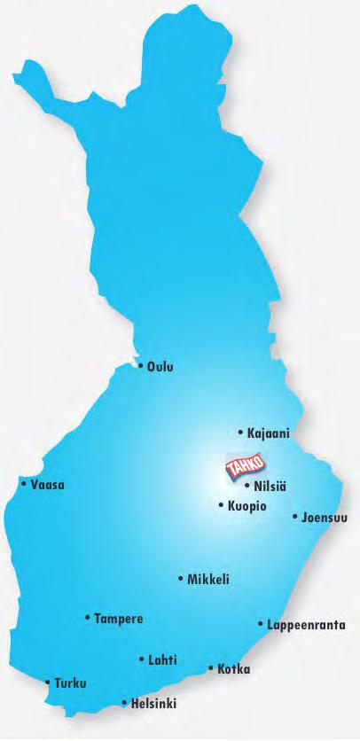 Sijainti ja majoittuminen Tahko on matkailukeskus, joka sijaitsee Kuopion Nilsiässä Syväri-järvestä lähtevän Tahkolahden molemmilla rannoilla, noin 56 kilometriä Kuopion keskustasta koilliseen.