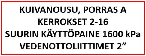 - Tekstin väri valkoinen, jolloin kyltissä punainen tausta ja valkoinen, vähintään 15 mm kehys.