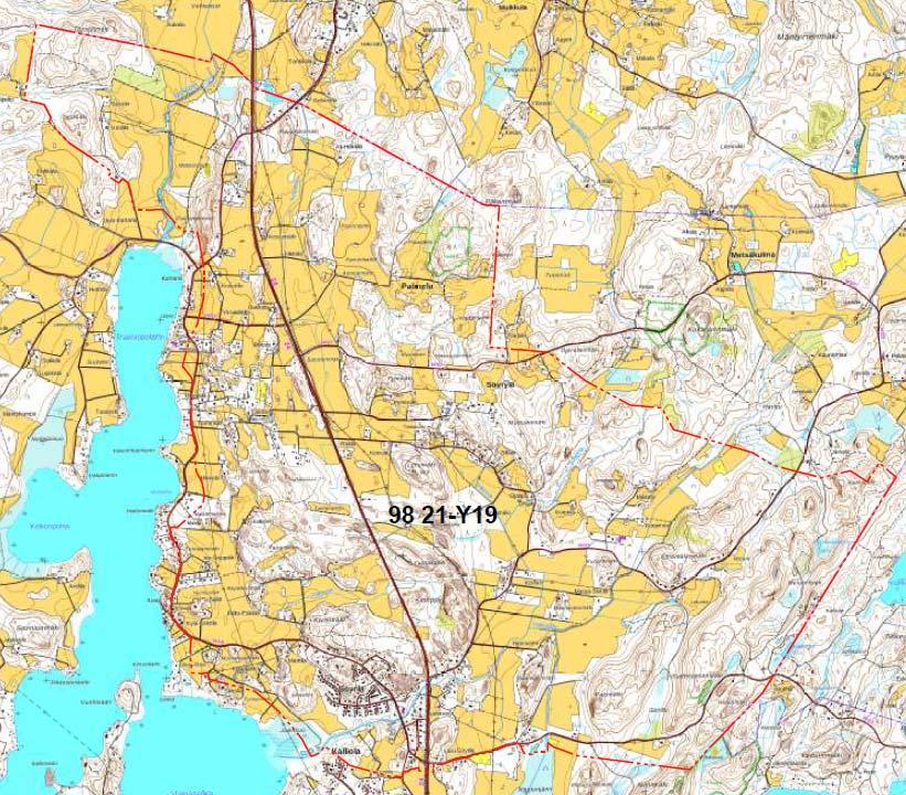 Hollolan strategiseen yleiskaavaan alue on merkitty kyläalueena.
