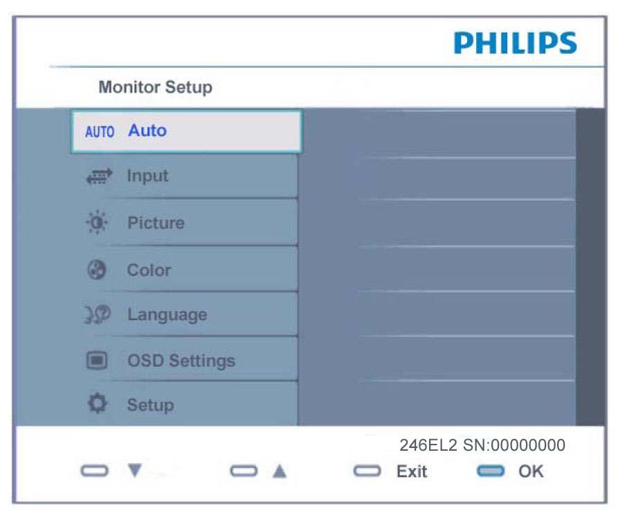 Yleistä Mikä on On-Screen Display (OSD)? Kaikissa Philipsin LCD-näytöissä on näyttövalikko (OSD) ominaisuus.