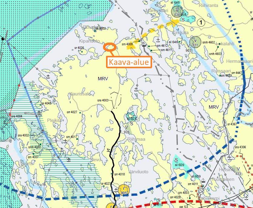 Nosto Consulting Oy 5 (9) Kaava-alueen sijainti maakuntakaavassa: Lähde: Maakuntakaavakartta Suunnittelualue on maakuntakaavassa merkitty maa- ja