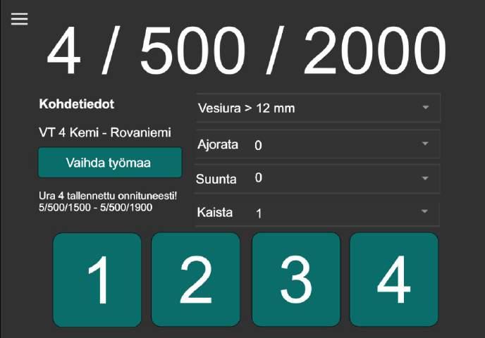 Sovellukset PRO TYÖKONESEURANTA TYÖKONEEN SIJAINTI -