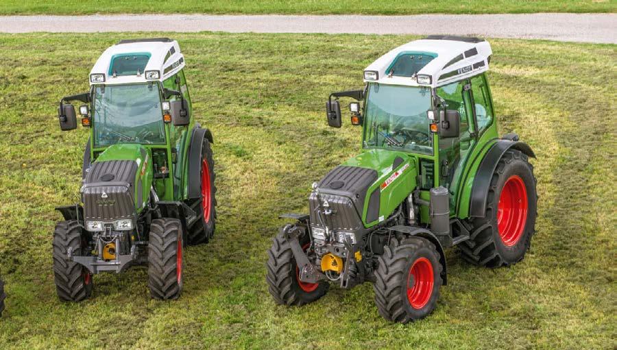 Fendt 200 P Vario Erikoistraktori, jossa on leveämmät akselit ja suurempi nostokyky, alkaen 1,68 metrin ulkoleveydestä.