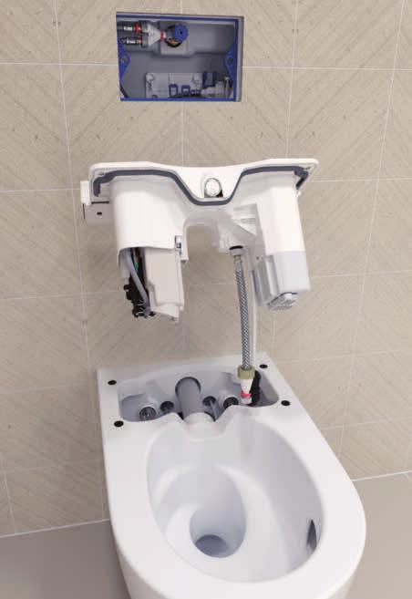 TUOTTEET JA RATKAISUT Koko pesu-wc-istuintekniikka voidaan asentaa tai irrottaa nopeasti ja helposti huoltoa varten.