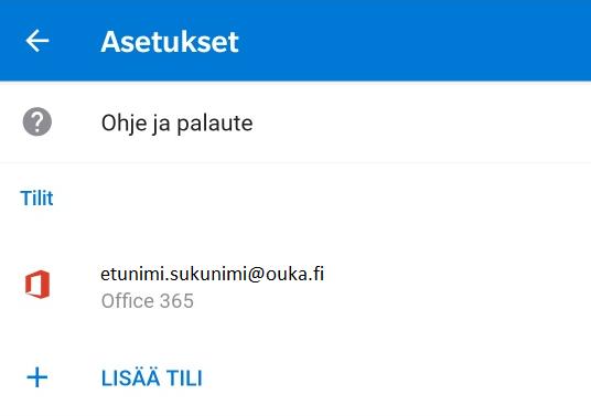 Saat sen päälle asetuksista seuraavasti. 1.