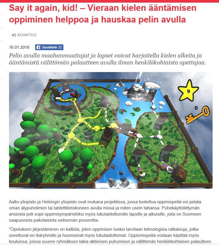 Vieraan kielen opiskelussa pitäisi oppimisen alkuvaiheessa huomioida paremmin suullinen kielitaito.