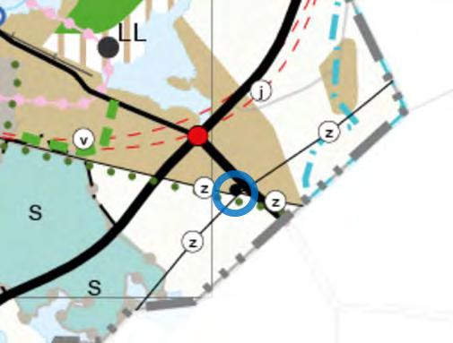 3.2 Suunnittelutilanne 3.2.1 Maakuntakaava Kuva 12. Ote Pirkanmaan maakuntakaavasta 2040. Suunnittelualueen likimääräinen sijainti on osoitettu kartan sinisellä ympyrällä.