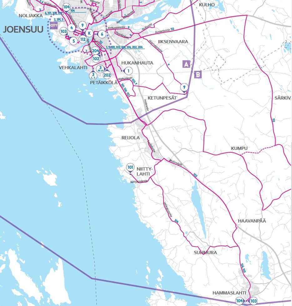 PALVELUTASOESITYS JOENSUU REIJOLA: KILPAILUTASO Reijola Liikennöintiajan laajentaminen (illat, viikonloput, yö) Tarjonnan lisäys