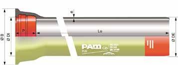 DVGW SAINT-GOBAIN CANALISATIO N VESIHUOLTO > PUHDAS VESI > 1-KAMMIOISET SG-PAINEPUTKET 9 PE Standard Putken ulkopinnoite: sinkki 200 g/m2 + PE. Sisäpinnoite: masuunikuonasementti.