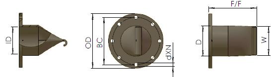 C Pultit (kpl) PN (bar) Paino (kg) Hinta ( ) SXH41 D100 110 254 100 220 180 8 8 1,5 199,70 SXH41 D150 160 368 150 285