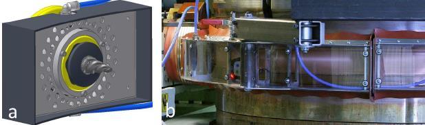 The welding is performed using argon as shielding gas. Shielding gas is important to reduce the amount of oxides in the weld zone.