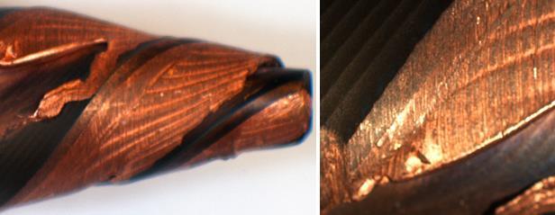 Another interesting feature of the used probe is the copper that is attached to it. Observing it helps to visualize the copper flow during welding.