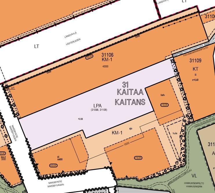 s. 3 / 5 Aloite ja perittävät maksut Asemakaavan muutosta korttelin 31106 osalta ovat 10.8.
