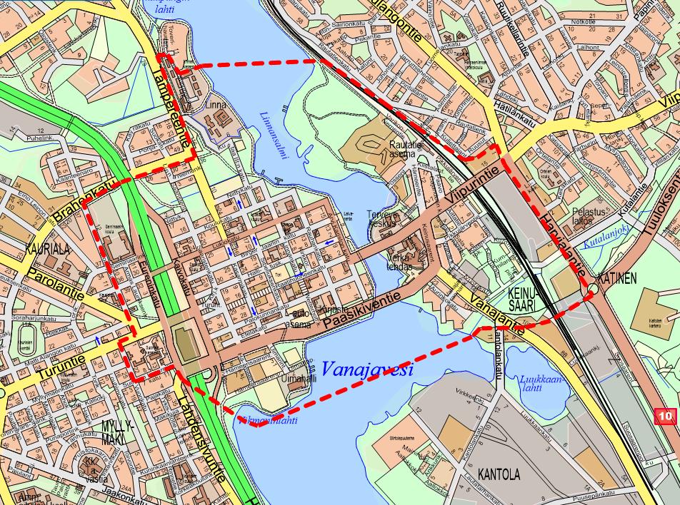 Keskustavision aluerajaus Hämeen linna Militaria 2017: 7366 asukasta 2015: 6399