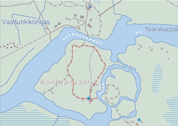 Könkäänsaaren esteetön luontopolku on Könkäänsaaren ja Raudanjokivarren luontoa esittelevä pieni