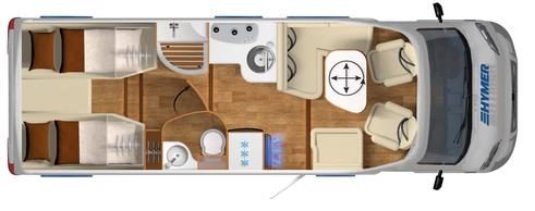 Vuodepaikat 2 + 3 (SA) HYMER Tramp