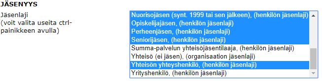 Ehdot täyttävät tahot otetaan mukaan poimintaan. 1. Valitse ensin saa laittaa yhdistystiedotteen : 2.