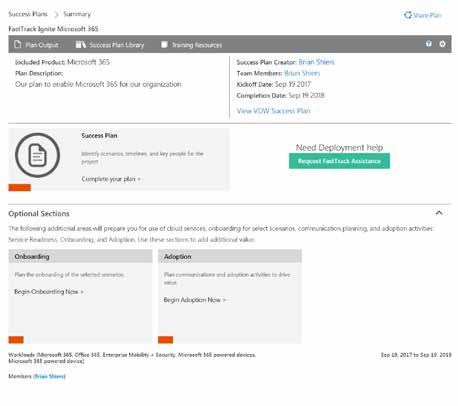 Suunnittelu, toteutus ja hallinta: Luo toteutussuunnitelma 51 Luo toteutussuunnitelma Toteutussuunnitelma on elintärkeä julkaisun kannalta, sillä se sisältää ohjeet Microsoft 365:lle asetettujen