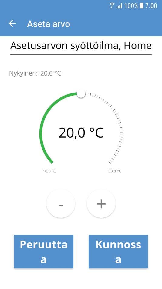 Kun aika on kulunut, ilmanvaihto palaa Fireplace-valintaa edeltävään tilaan. 1 Siirry takaisin edelliseen näyttöön.