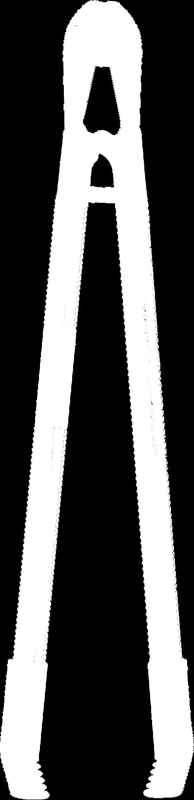 LightCut-malli alumiinikahvoilla 800mm Alumiinikahvat ovat teräskahvoja kevyemmät,