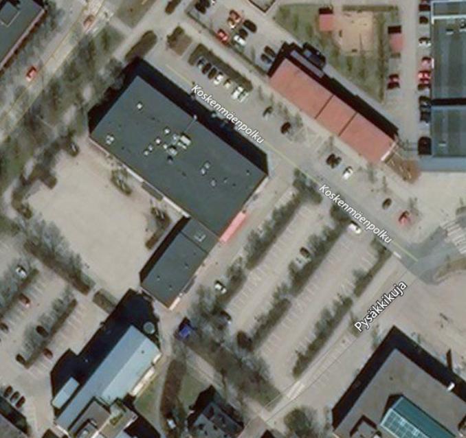 VERSIO 3A, OSTARIN ALUE Kortteli sijaitsee pohjoisemmassa ostarin alueella Ostari on tällä hetkellä vajaakäytössä, johtuen vanhan rakennuksen