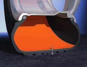 ContiSeal pystyy tukkimaan jopa 5 mm paksuisten piikkien aiheuttamat lävistykset renkaan kulutuspinnassa.