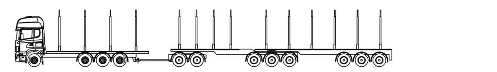 61 6.1.10 Neljäakselinen kuorma-auto, linkkitäysperävaunu ja puoliperävaunu Neljäakselisen kuorma-auton, linkkitäysperävaunun ja puoliperävaunun (KA+LTPV+), ns.