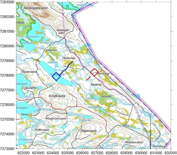 GEOLOGIAN TUTKIMUSKESKUS 2 tutkimuksessa. Tutkimustilaus sisälsi maanpintamittaukset, tuloskäsittelyn ja menetelmän soveltuvuuden arvioinnin kyseiseen kohteeseen yhdessä tilaajan kanssa.