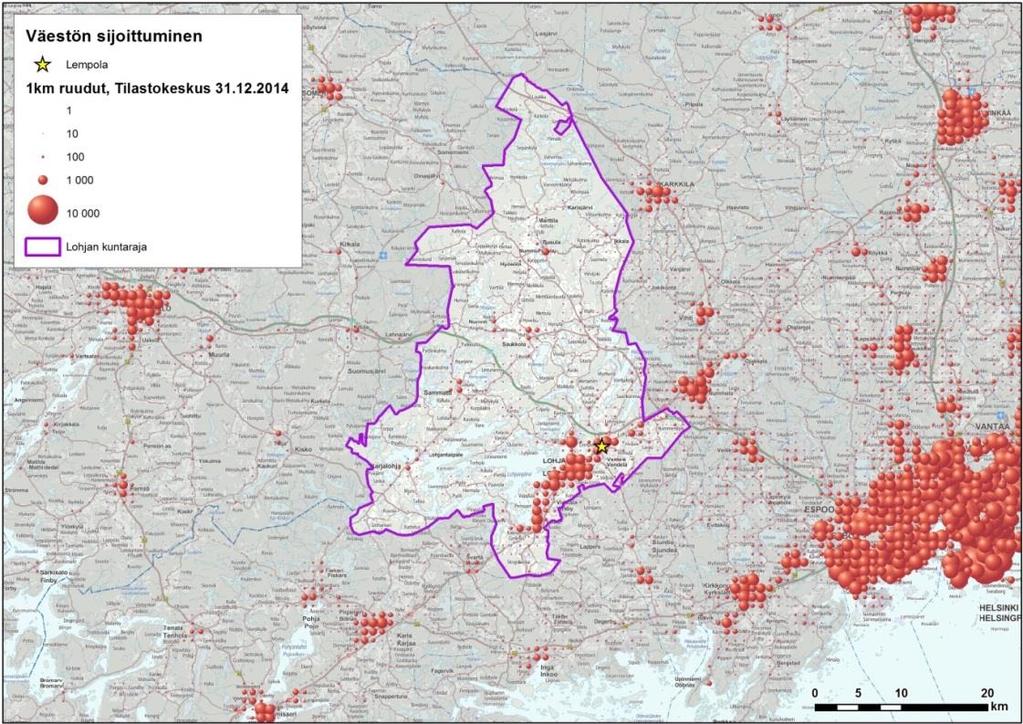 Kaupallinen selvitys 39 Yhdyskuntarakenteen kannalta myönteistä on myös se, että Lempolaan on mahdollista kulkea kevyen liikenteen väyliä myöten sekä kauppapuiston sijainti työmatkaliikenteen