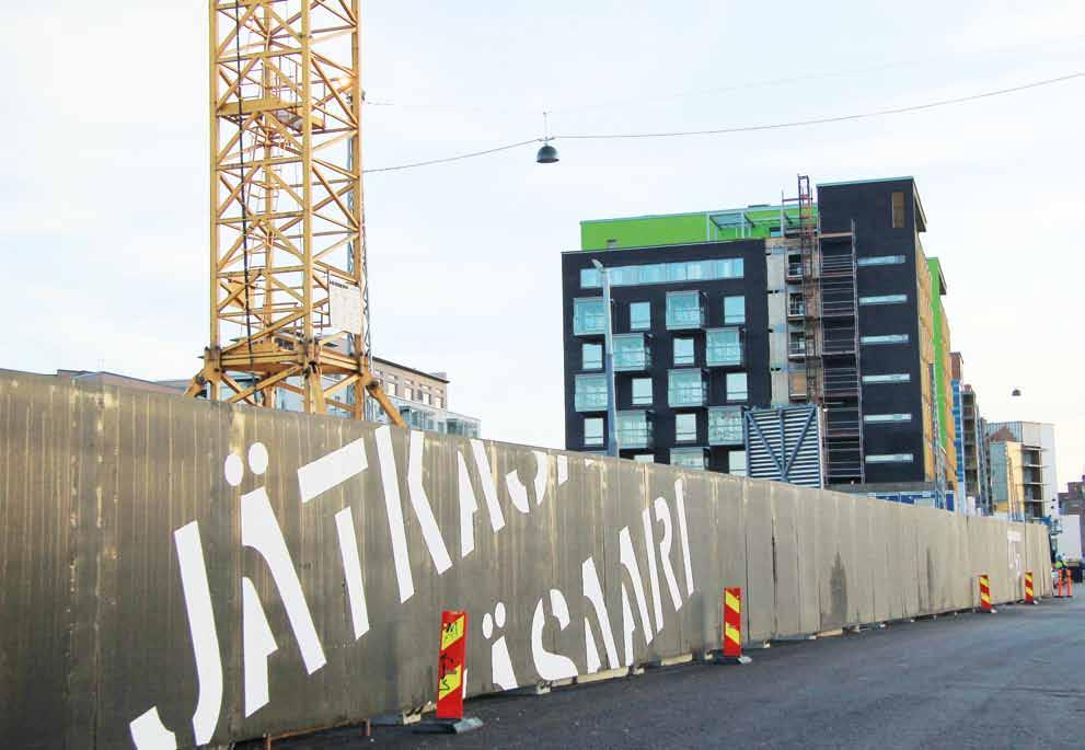 Päämäärä I maankäyttö 13 Länsisataman projektialueelle on jo valmistunut 570 asuntoa, ja rakentaminen alueella jatkuu aktiivisena uusien tontinvarausten myötä.