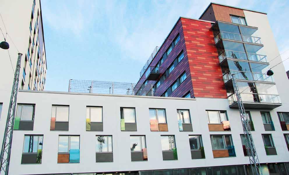 36 Kotikaupunkina Helsinki Asumisen ja siihen liittyvän maankäytön toteutusohjelma seurantaraportti 2013 Jätkäsaareen valmistunut värikäs asuintalo on Hoasin uusimpia opiskelijakohteita.