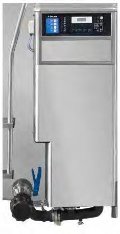 DeLaval T200:n pulssipesu säästää jopa 40 % vettä ja lyhentää pesuaikaa verrattuna perinteiseen pesuautomaattiin.