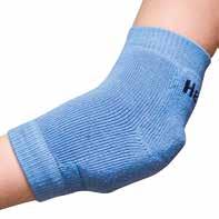Kyynär- ja kantapääsuoja Heelbo Elastinen sukka, jonka geelilevy suojaa kyynärpään ihoa ja ehkäisee hankaumien syntymistä. Tuotenro.