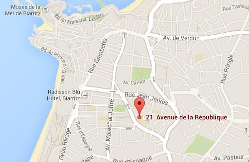 Kielikoulu: France Langue Biarritz, 21 av. de la République, 64200 Biarritz, tél.