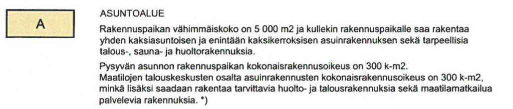 Kuva 12 Ote Ruka-Kuusamon matkailualueen osayleiskaavasta ja sen eräistä merkinnöistä Kuusamon kunnanvaltuusto on 15.12.1986 hyväksynyt alkuperäisen Ahon rantaasemakaavan.