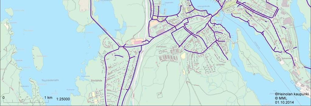 Jalankulun ja pyöräilyn yhteydet suunnittelualueen ympäristössä. Alue on saavutettavissa myös bussilla, lähin pysäkki sijaitsee Hevossaarentiellä Tähtiniemenpolun tuntumassa.