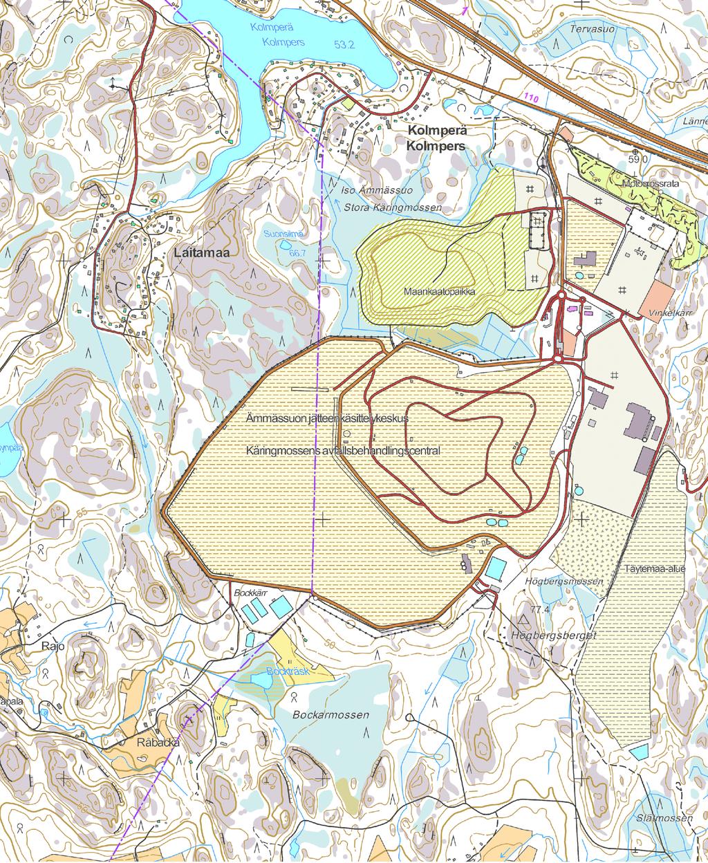 Liite 4 Mittauspiste 1 Kolmperä W:\1387\HSY\1510018805_Ämmässuon_meluselvitys\piirustukset\1510018805_Ämmässuo_melutarkkailusuunnitelma_1.