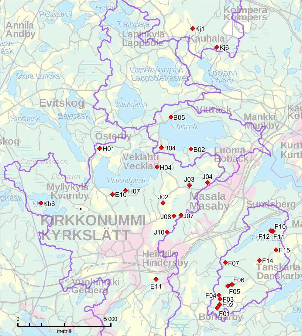 Kirkkonummen kunta Pienvesiselvitys 3 (3) Silvestris luontoselvitys oy Luontoselvitys ja