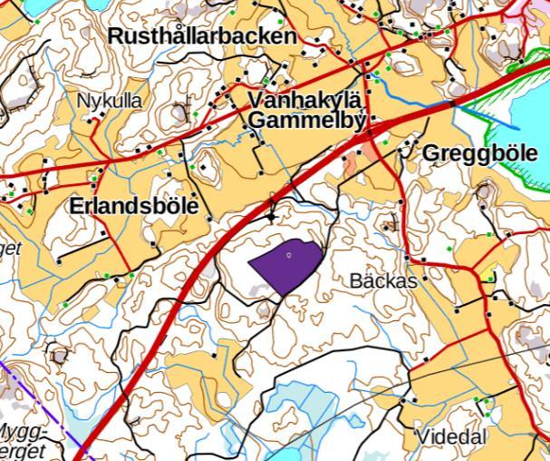 Kuva 2. Ottoalueen sijainti. Alue rajattu violetilla. 2.1 Ottamisalueen yleiskuvaus Ottoalueen suuruus on kokonaisuudessaan noin 21,3 ha, jossa ottotoiminta voidaan ulottaa koko alueelle.