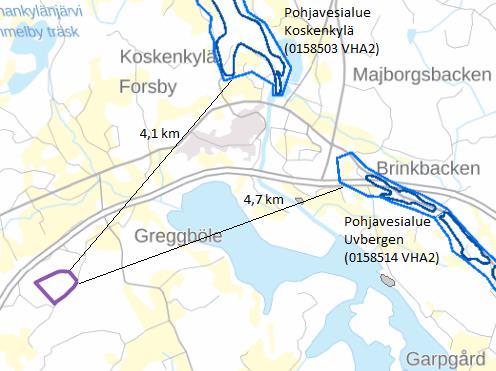 2.2 Vesialueet ja ympäristö Ottoalue ei sijaitse pohjavesialueella eikä alueen läheisyydessä ole muita merkittäviä vesialueita.