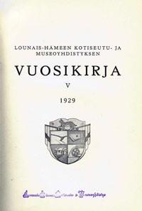 Tammelalaisten elämästä LHKMY 1924-2011 Vuosikirjojen sisällysluettelot